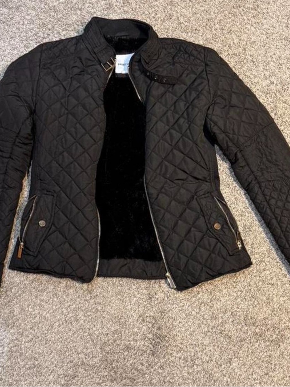 Quilted Sweet Look Women's Jacket - Black